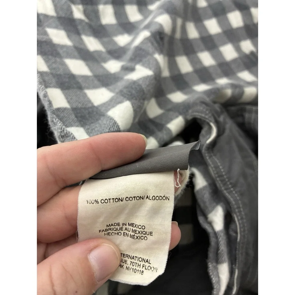 Eddie Bauer Home Lot Of 2 standard size‎ pillow pillowcases Gray Plaid Cotton